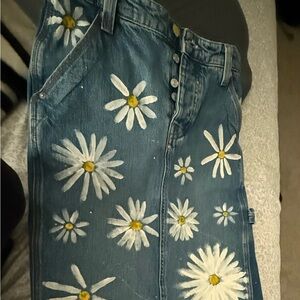 We The Free Blue Floral Women's Maxi Skirt Size 25